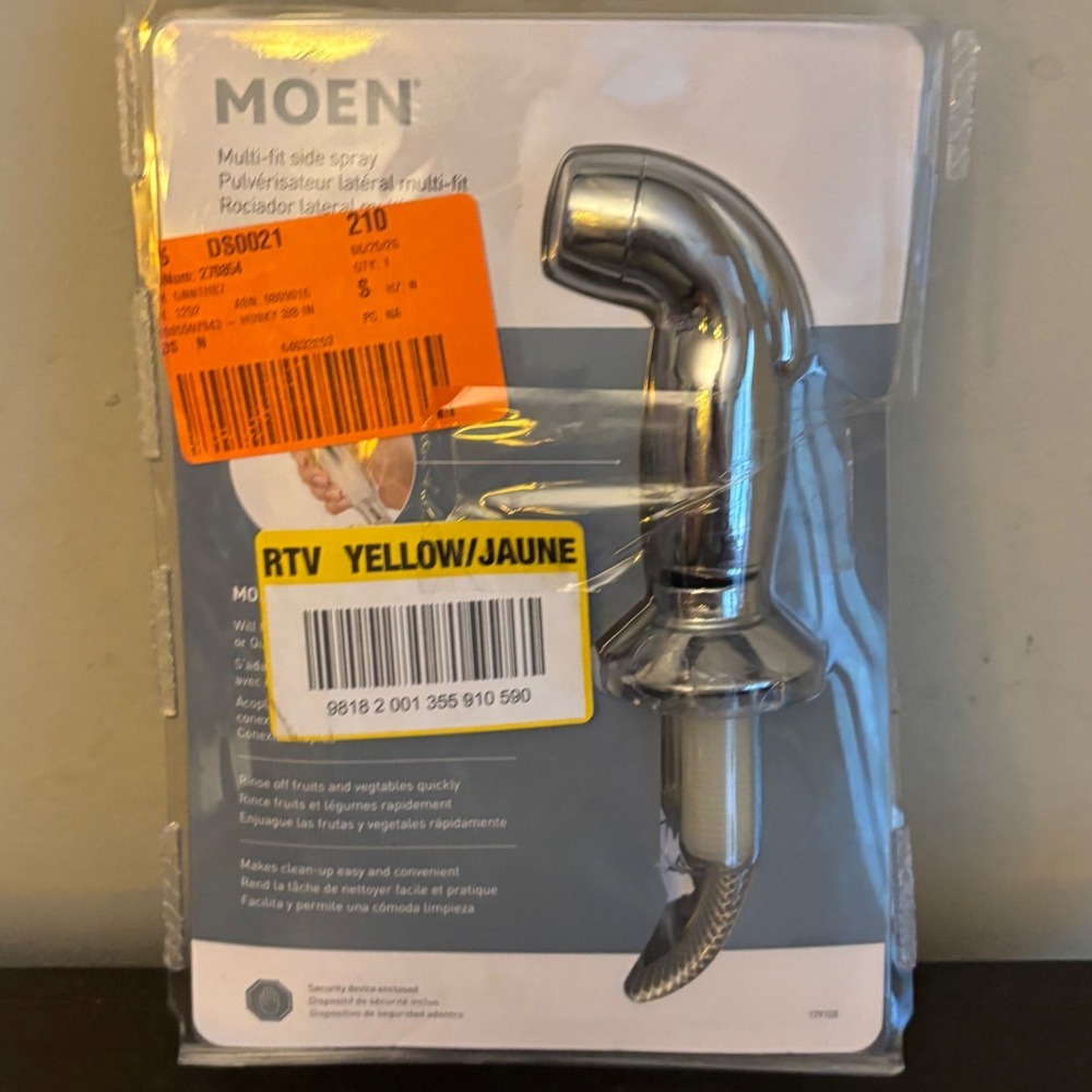 Moen 179108 Multi-Fit Kitchen Sink Side Spray w Hose Chrome Finish | Open Box